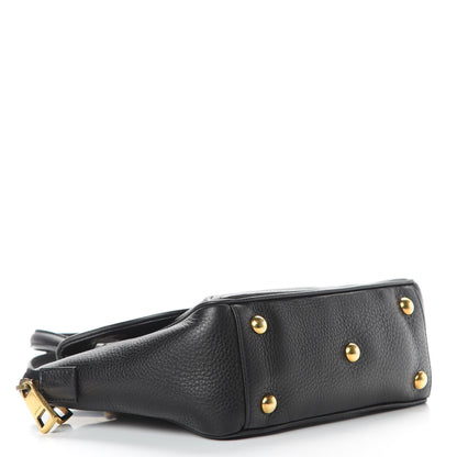 Gucci Pebbled Calfskin Small 1973 Top Handle Satchel Black 4 of 15