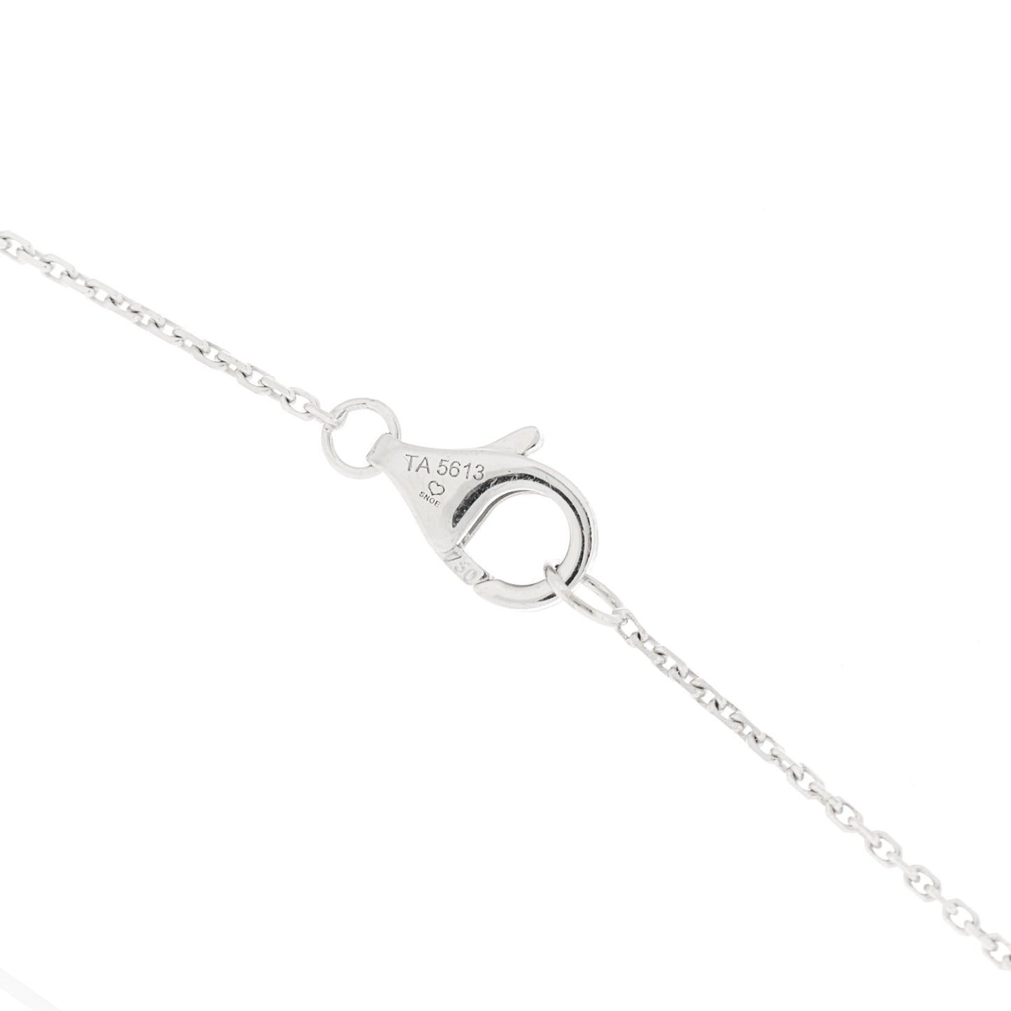 18K White Gold Black Ceramic Diamond Trinity Pendant Necklace