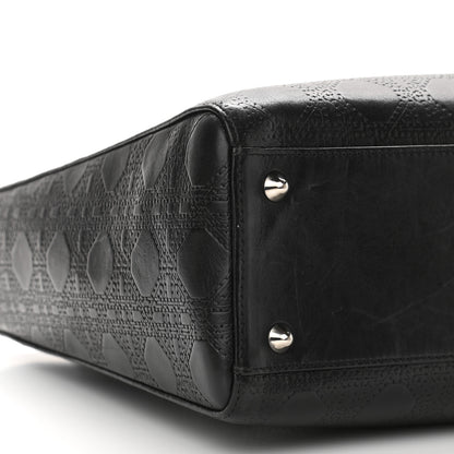 Christian Dior Lambskin Embossed Cannage Large Lady Dior Black 9 of 11