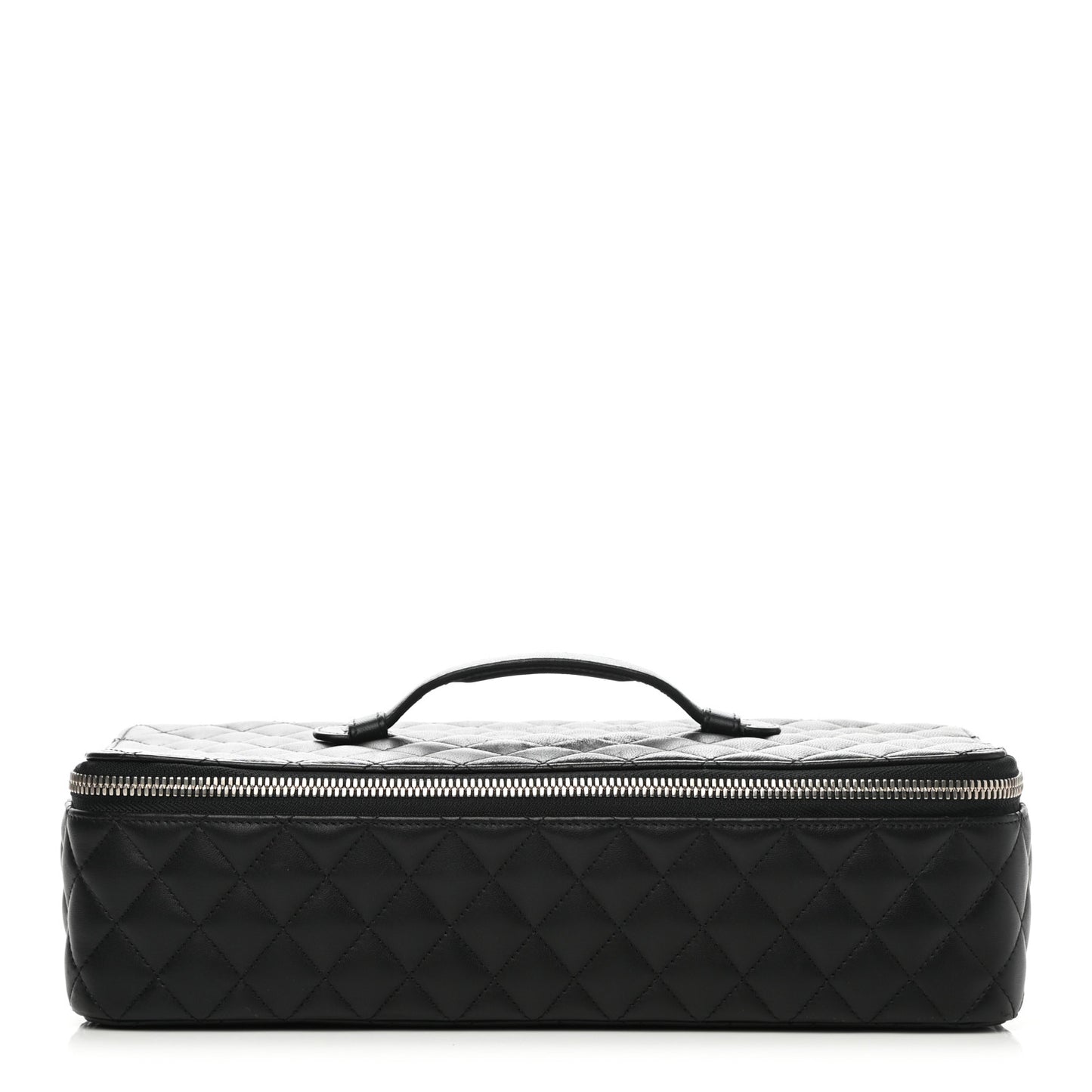Lambskin Quilted Large Jewelry Case Black