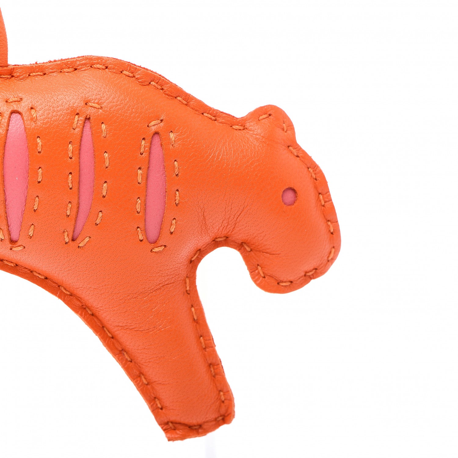 Hermes Milo Lambskin Rooroo Bag Charm Feu Rose Azalee 5 of 7