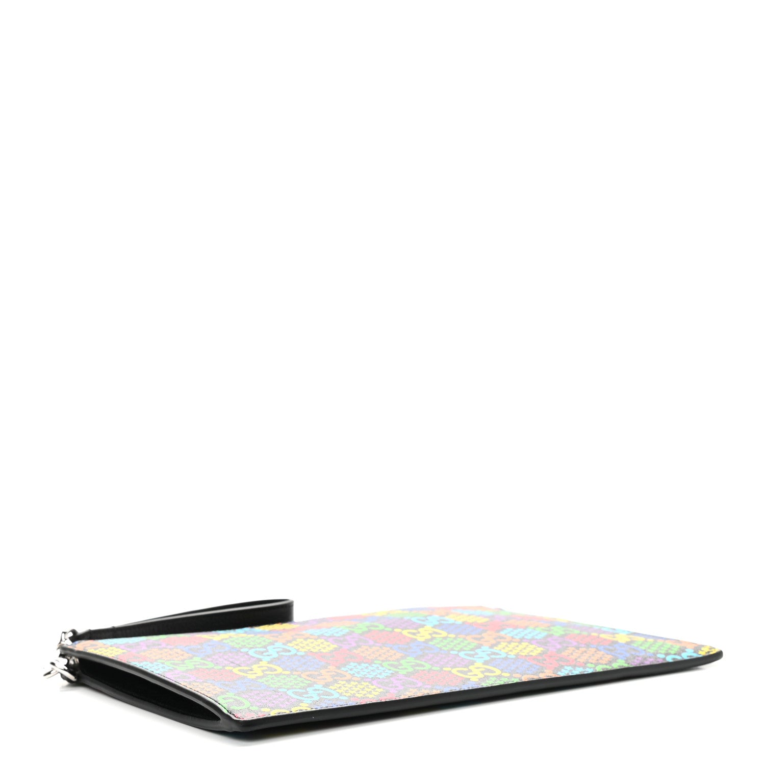 Gucci GG Supreme Monogram Psychedelic Zip Wristlet Pouch Black Multicolor 4 of 8