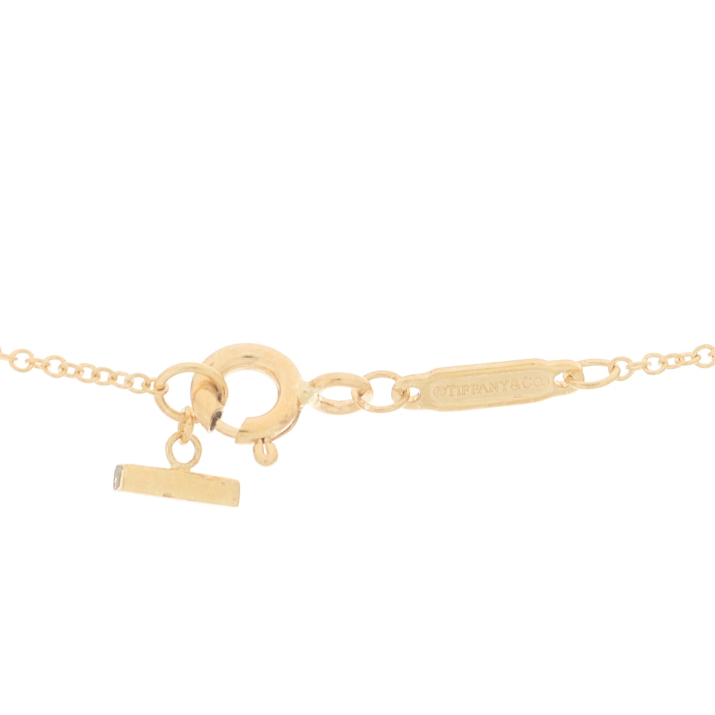 18K Yellow Gold Small T Smile Pendant Necklace