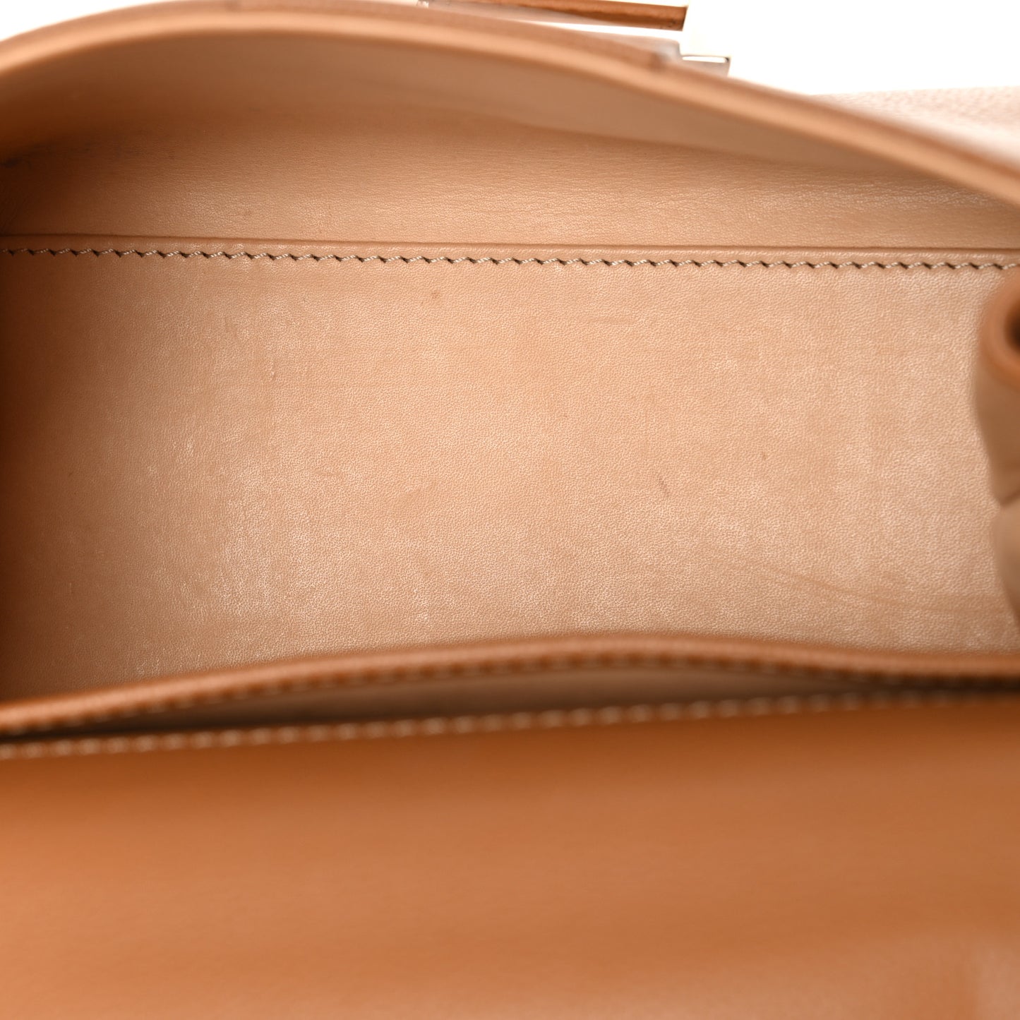 Grained Calfskin Mini Brillant Satchel Natural