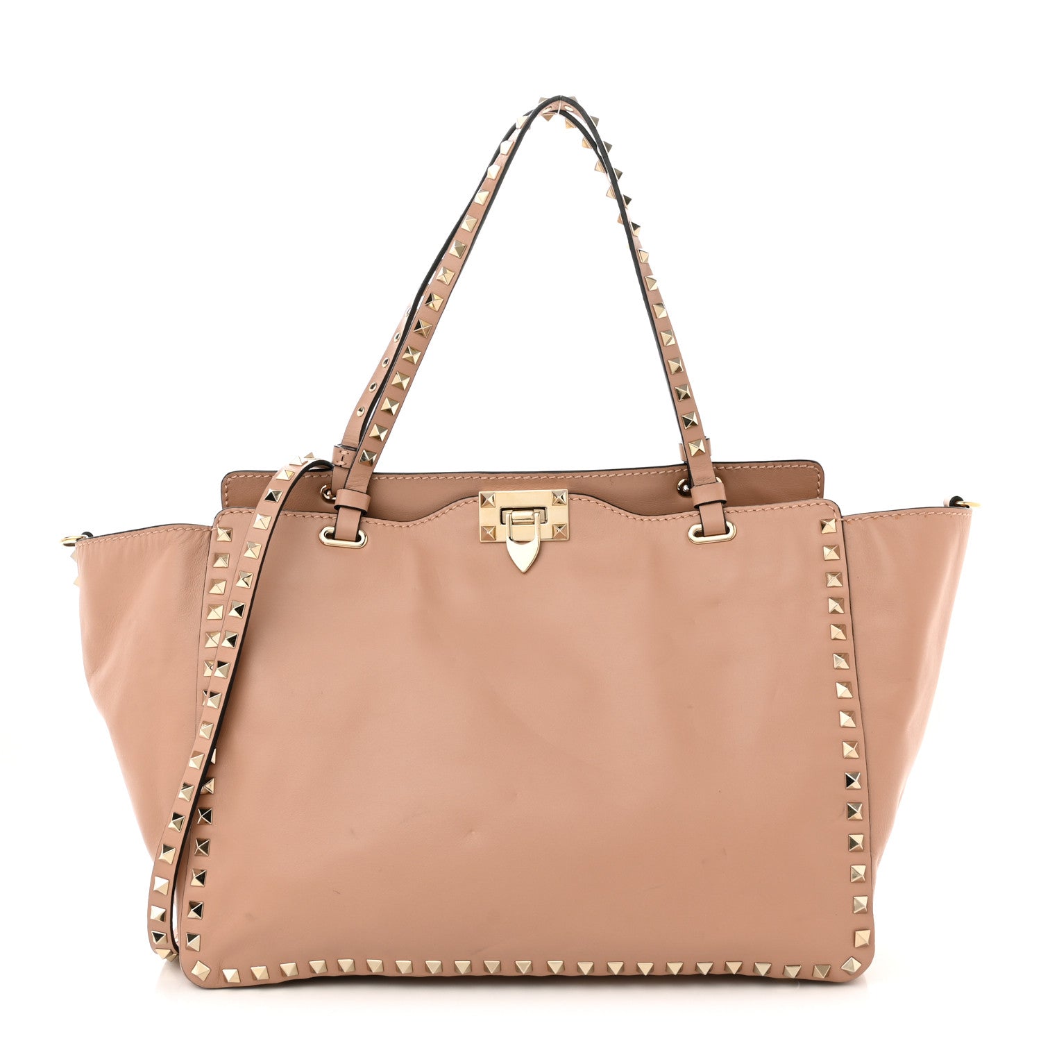 Valentino Garavani Vitello Medium Rockstud Tote Alpaca 1 of 14
