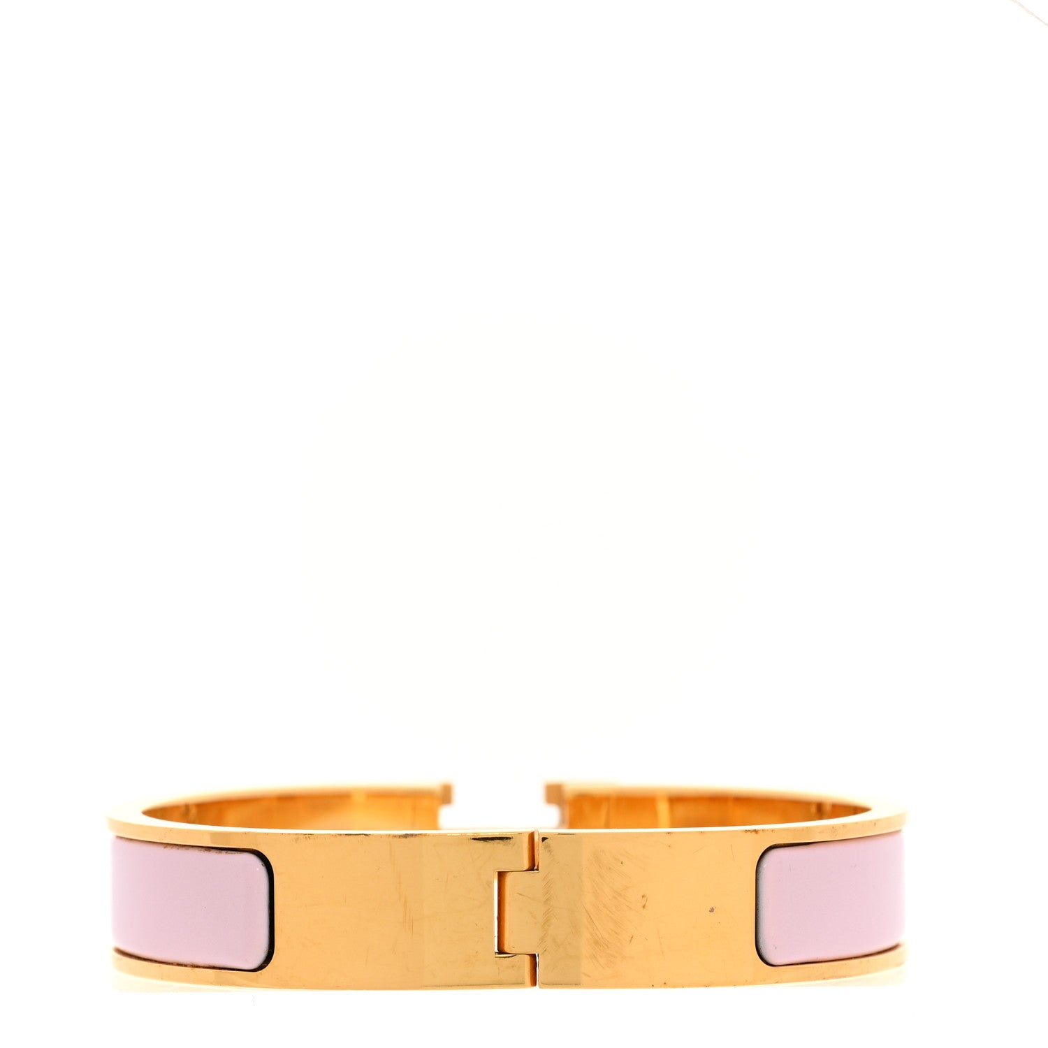 Hermes Enamel Narrow Clic Clac H Bracelet PM Rose Dragee 3 of 4