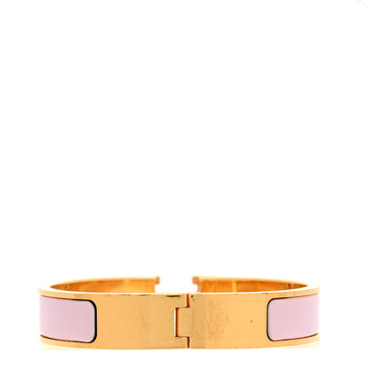 Hermes Enamel Narrow Clic Clac H Bracelet PM Rose Dragee 3 of 4