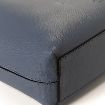 Burberry Calfskin Haymarket Check Small Reversible Tote Slate Blue 19 of 23