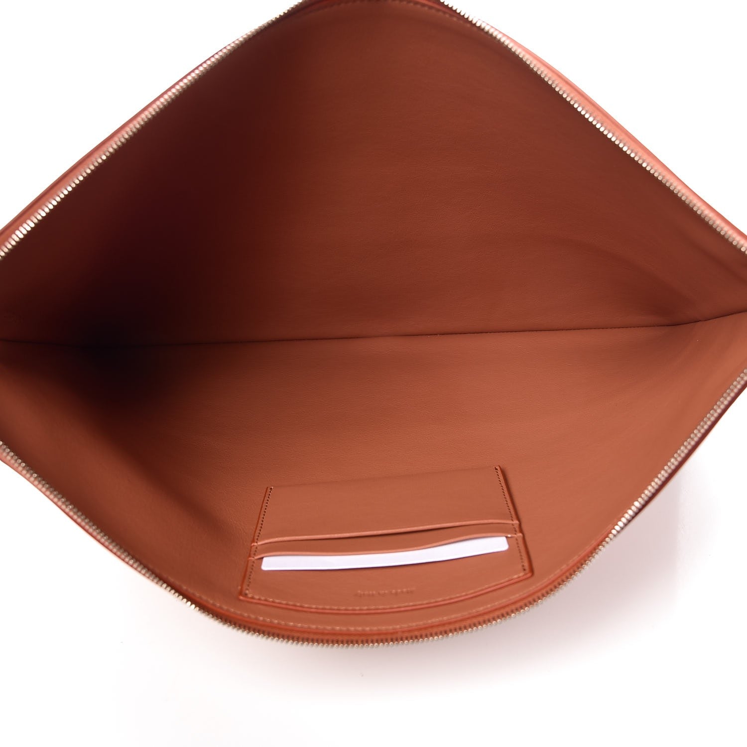 Celine Lambskin Large Bi-Color Solo Clutch Pouch Terracotta Navy 5 of 7