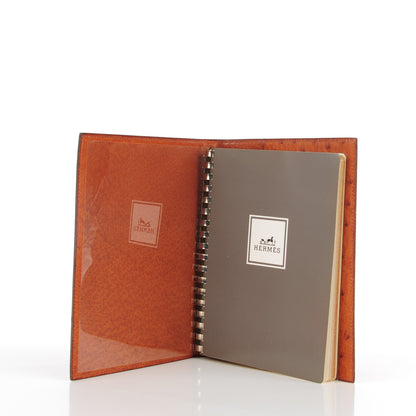 Hermes Ostrich Agenda Cover Gold 5 of 7