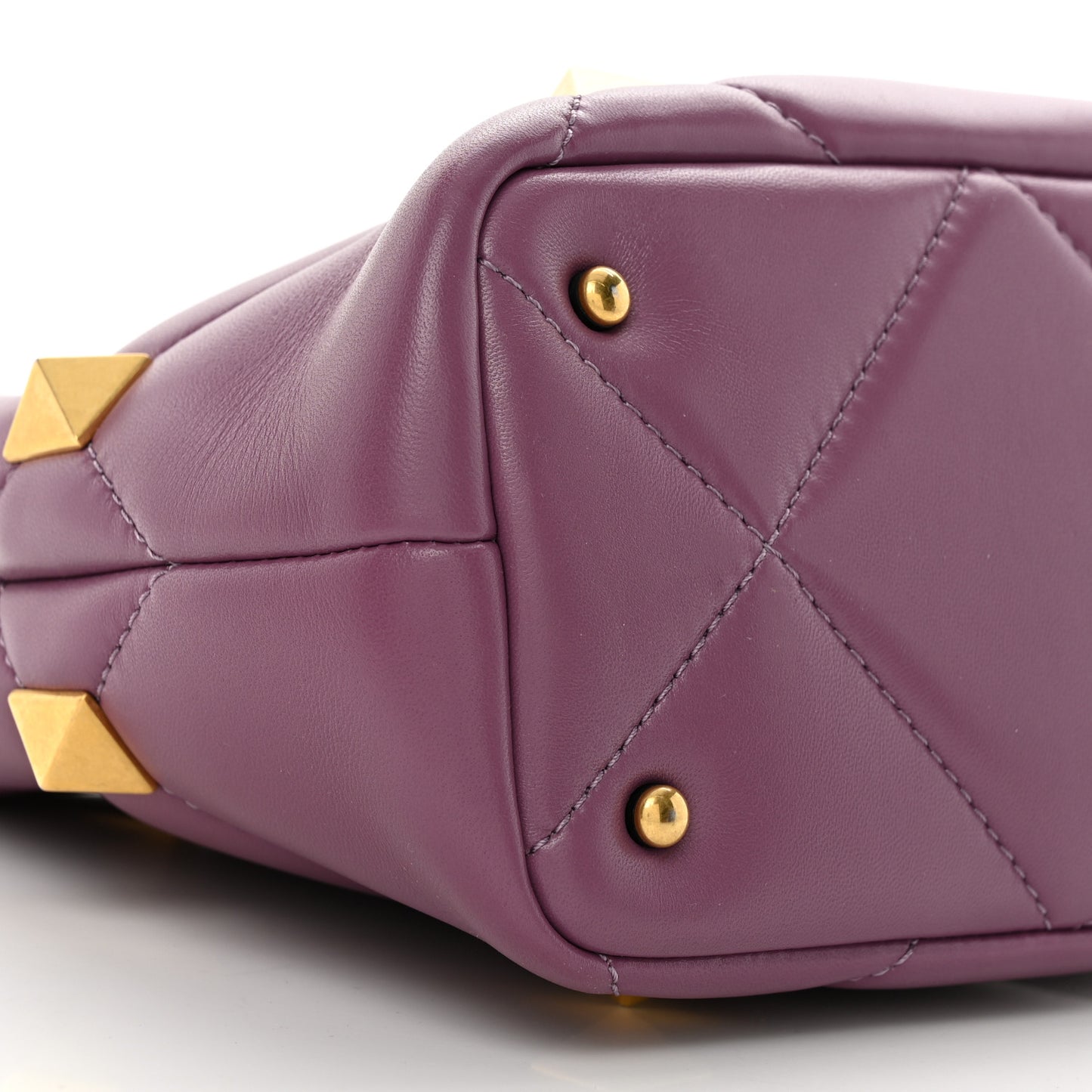 Nappa Small Roman Stud The Handle Bag Prune
