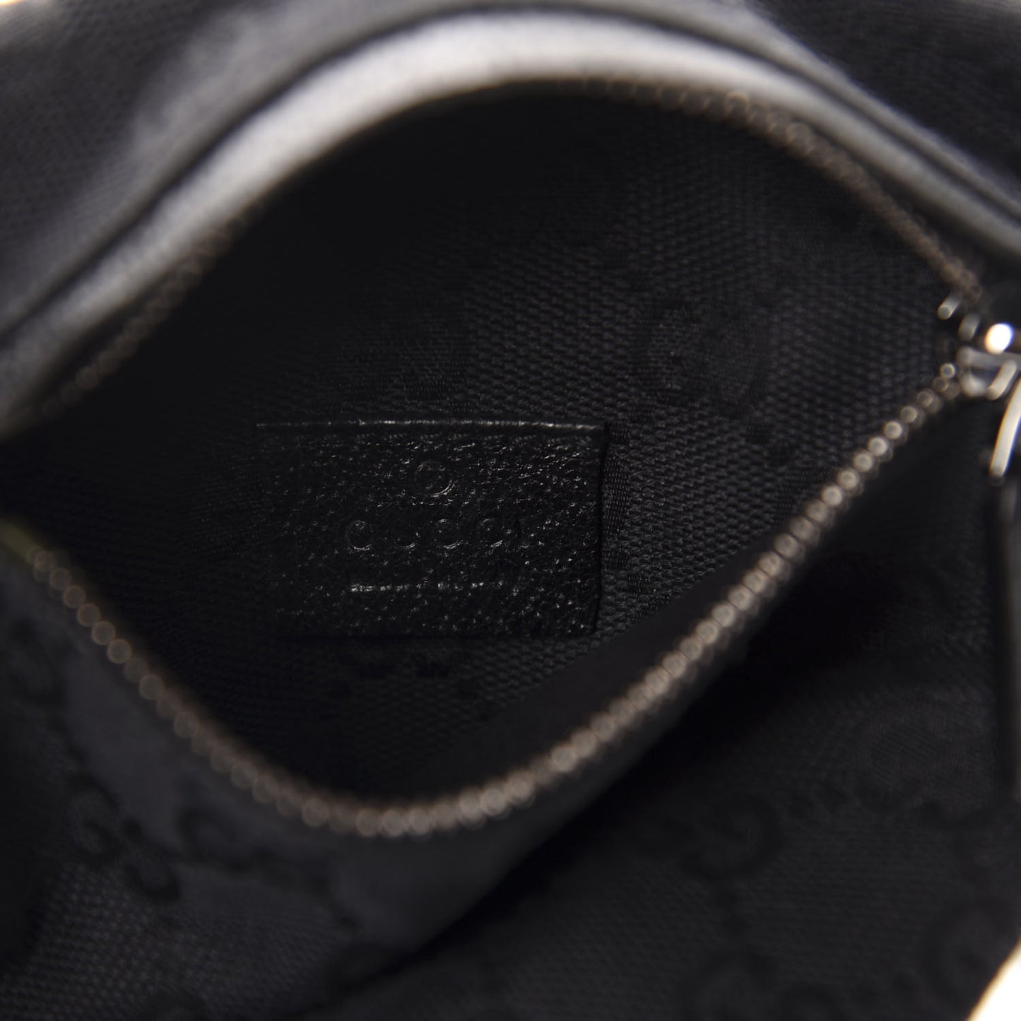 GG Monogram Double Pocket Belt Bag Black