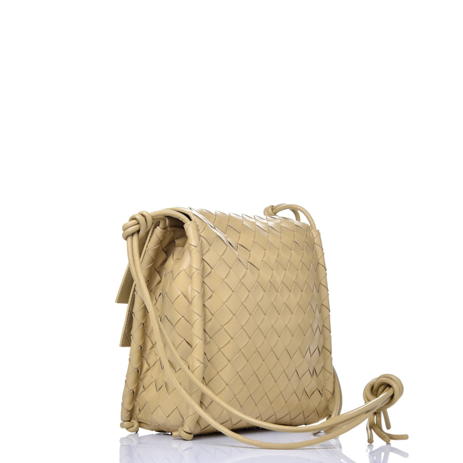 Bottega Veneta Nappa Intrecciato Small Knot Flap Crossbody Tapioca 3 of 10