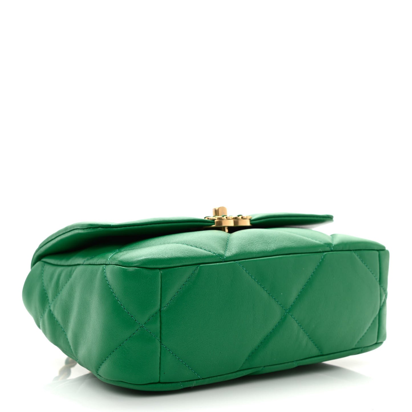 Lambskin Quilted Medium Chanel 19 Flap Green