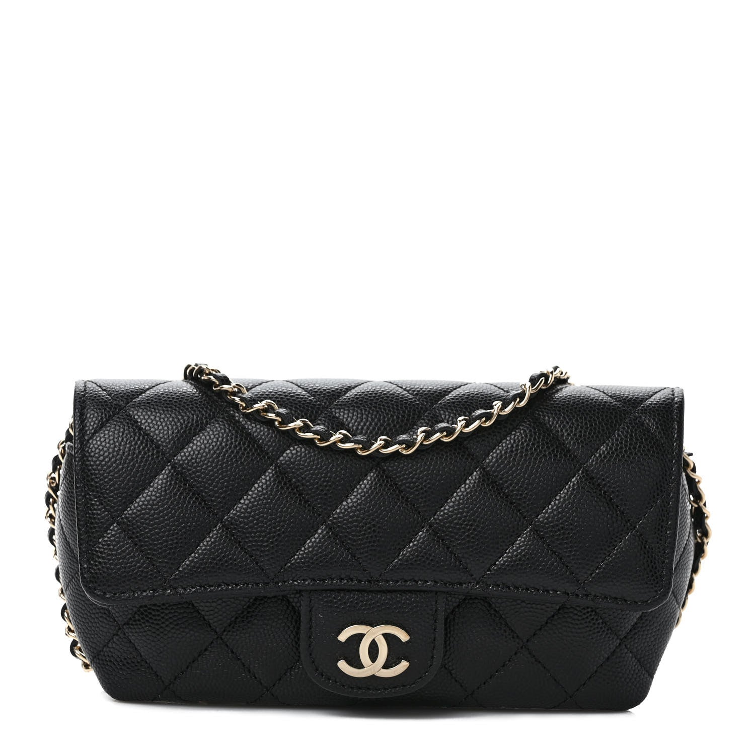 Chanel Caviar Quilted Glasses Case With Chain Black 1 of 11