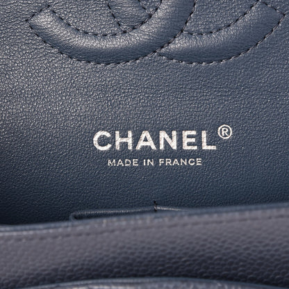 Chanel Caviar Quilted Medium Double Flap Blue 7 of 9