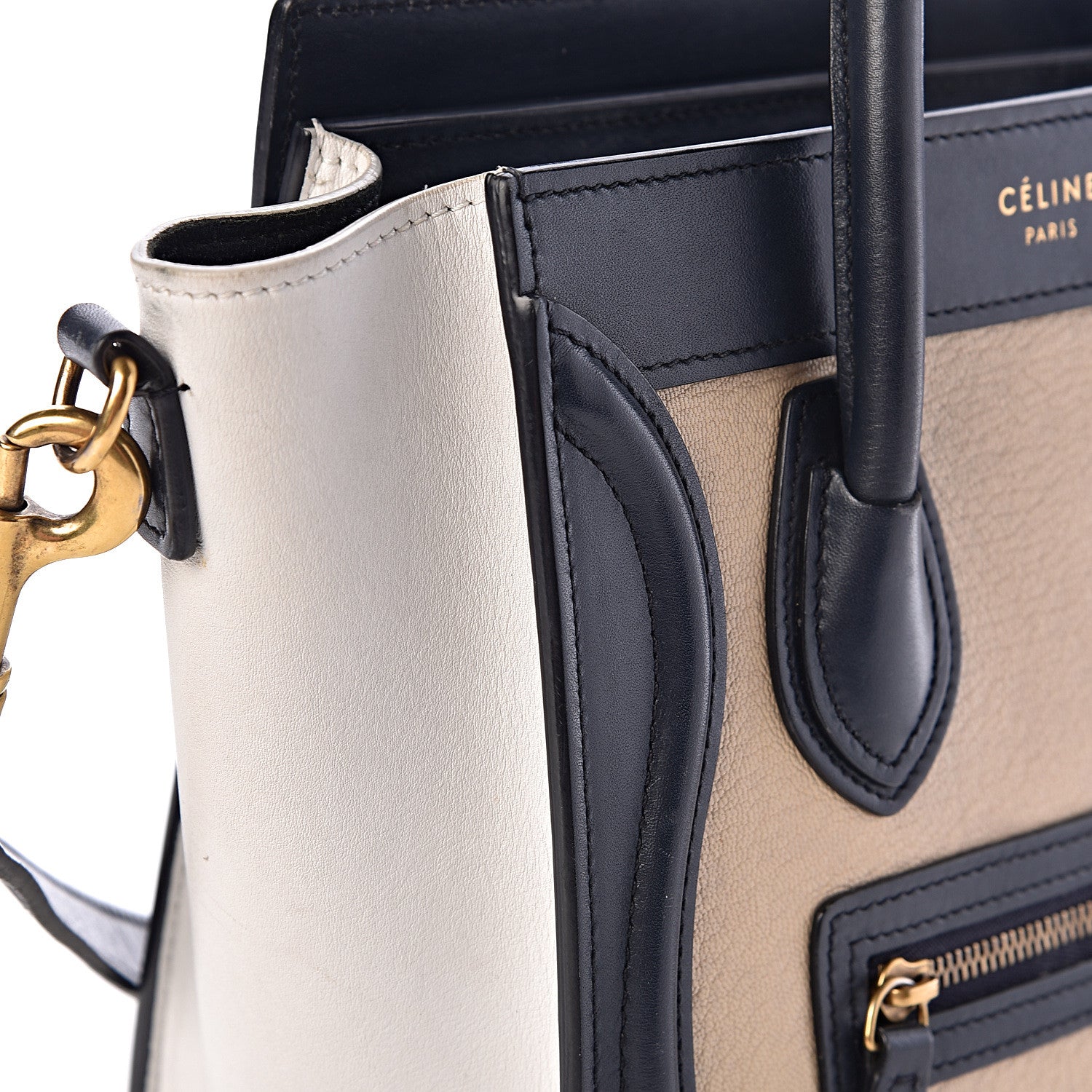 Celine Goatskin Smooth Calfskin Nano Tri-Color Luggage Firefly 18 of 25