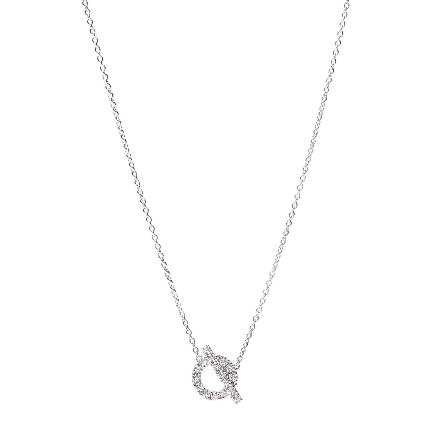 18K White Gold Diamond Finesse Pendant Necklace