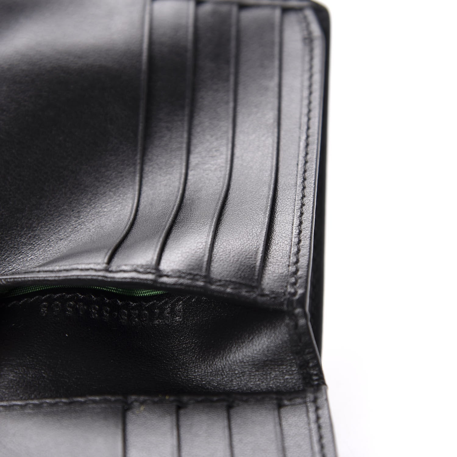 Gucci Calfskin G Rhombus Quilted Bi-Fold Wallet Black 6 of 7