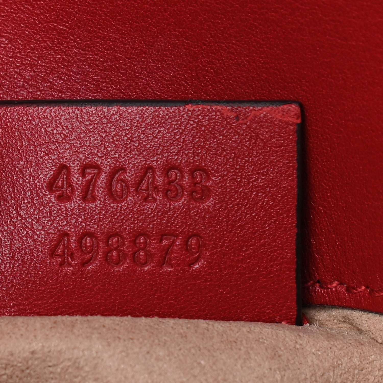 Gucci Calfskin Matelasse Super Mini GG Marmont Shoulder Bag Hibiscus Red 9 of 9