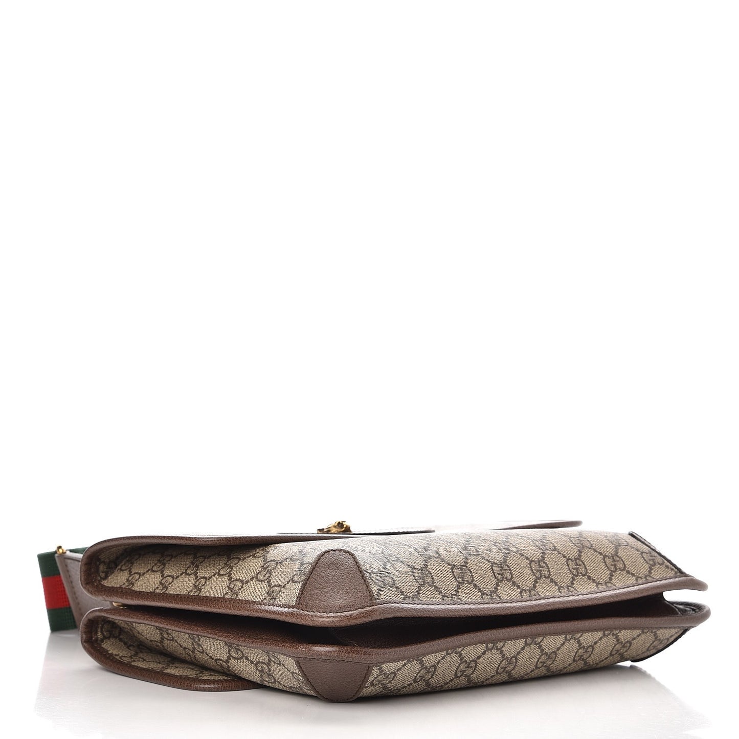 GG Supreme Monogram Web Neo Vintage Double Flap Messenger Bag Beige New Acero