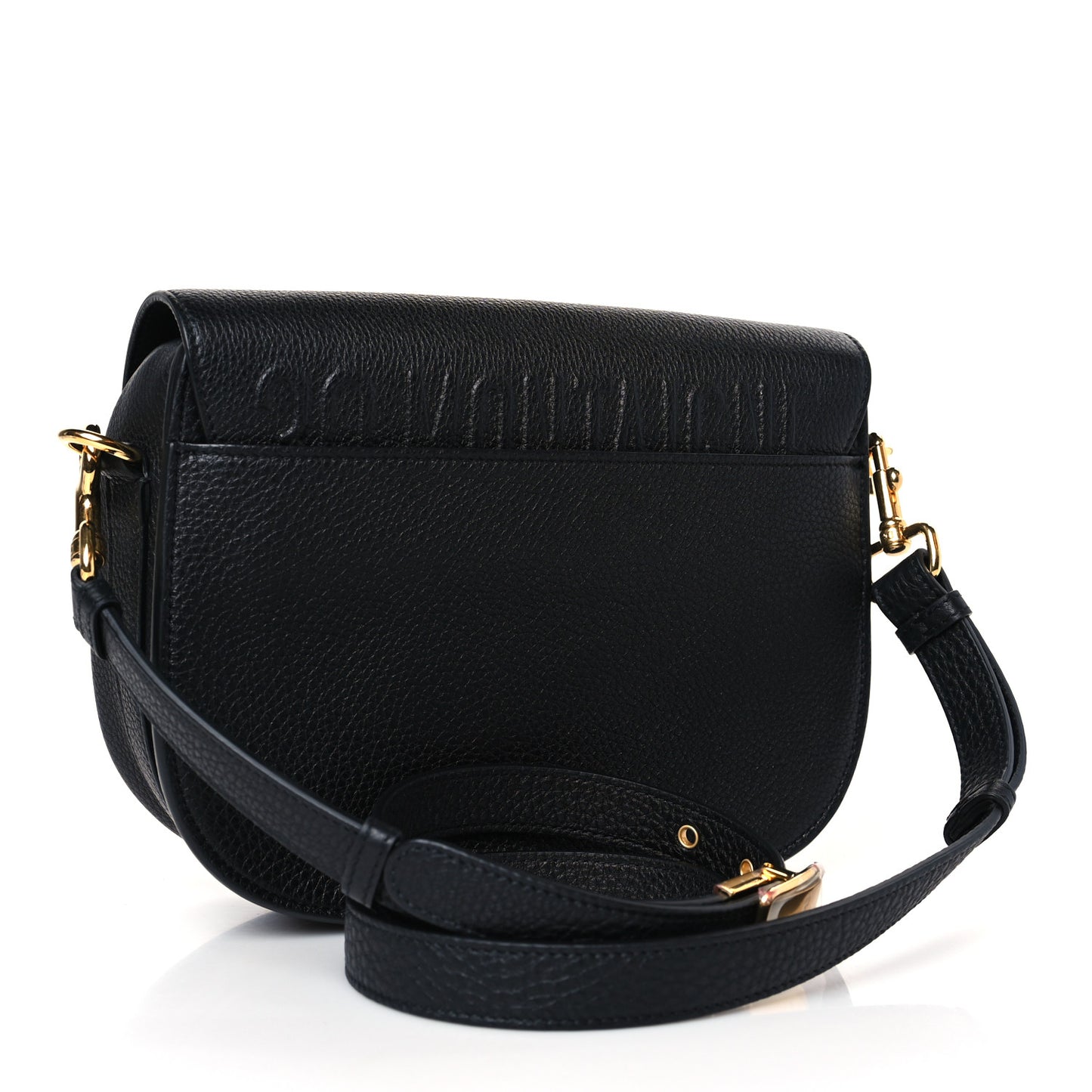 Grained Calfskin Medium Bobby Flap Black