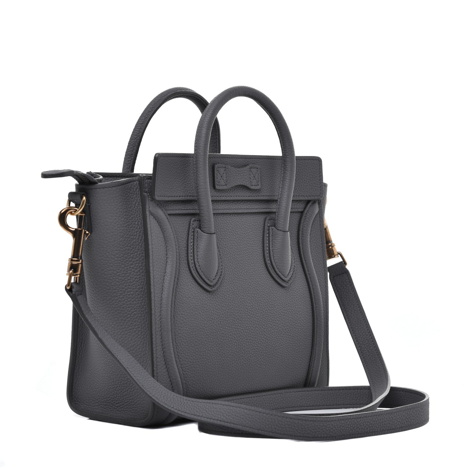 Celine Baby Drummed Calfskin Nano Luggage Kohl 3 of 9