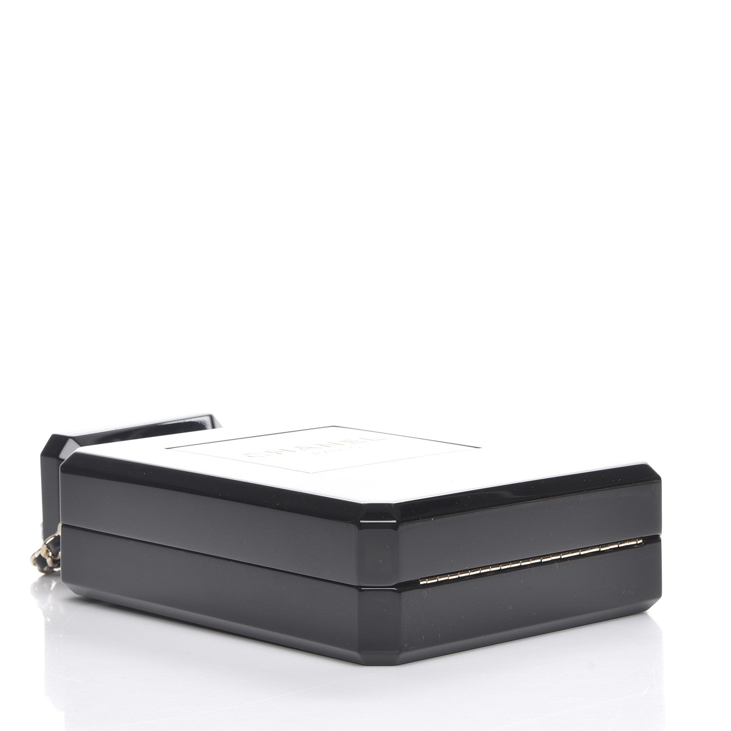 Chanel Plexiglass Perfume Bottle Clutch Black 4 of 8