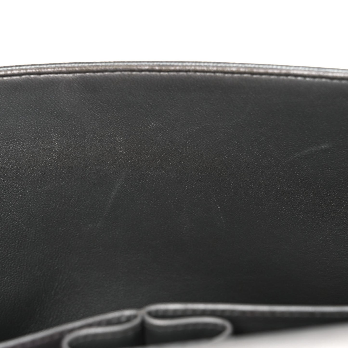 Metallic Caviar Chevron Quilted Jumbo Double Flap Silver