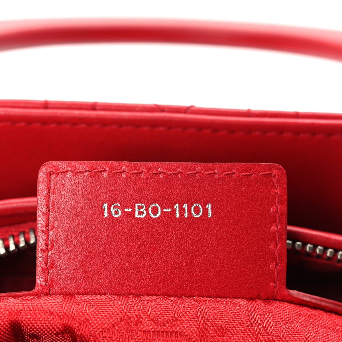 Lambskin Cannage Medium Lady Dior Red