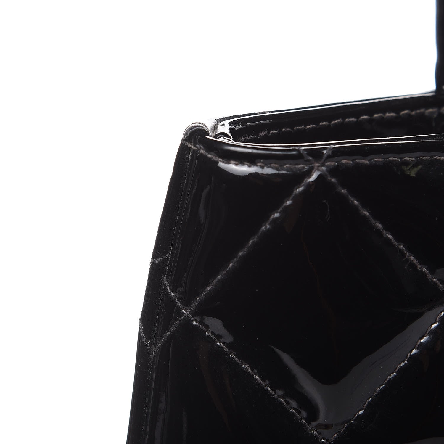 Chanel Patent Quilted Medallion Tote Black 17 of 17