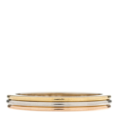 Cartier 18K Pink White Yellow Gold 2.8mm Trinity Wedding Band Ring 55 7.25 1 of 7