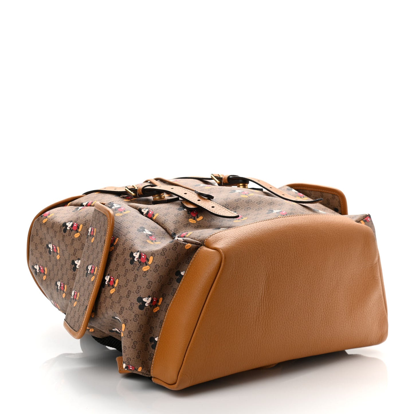 X DISNEY Mini Vintage GG Supreme Monogram Mickey Mouse Medium Backpack Beige Vintage Sun Oil