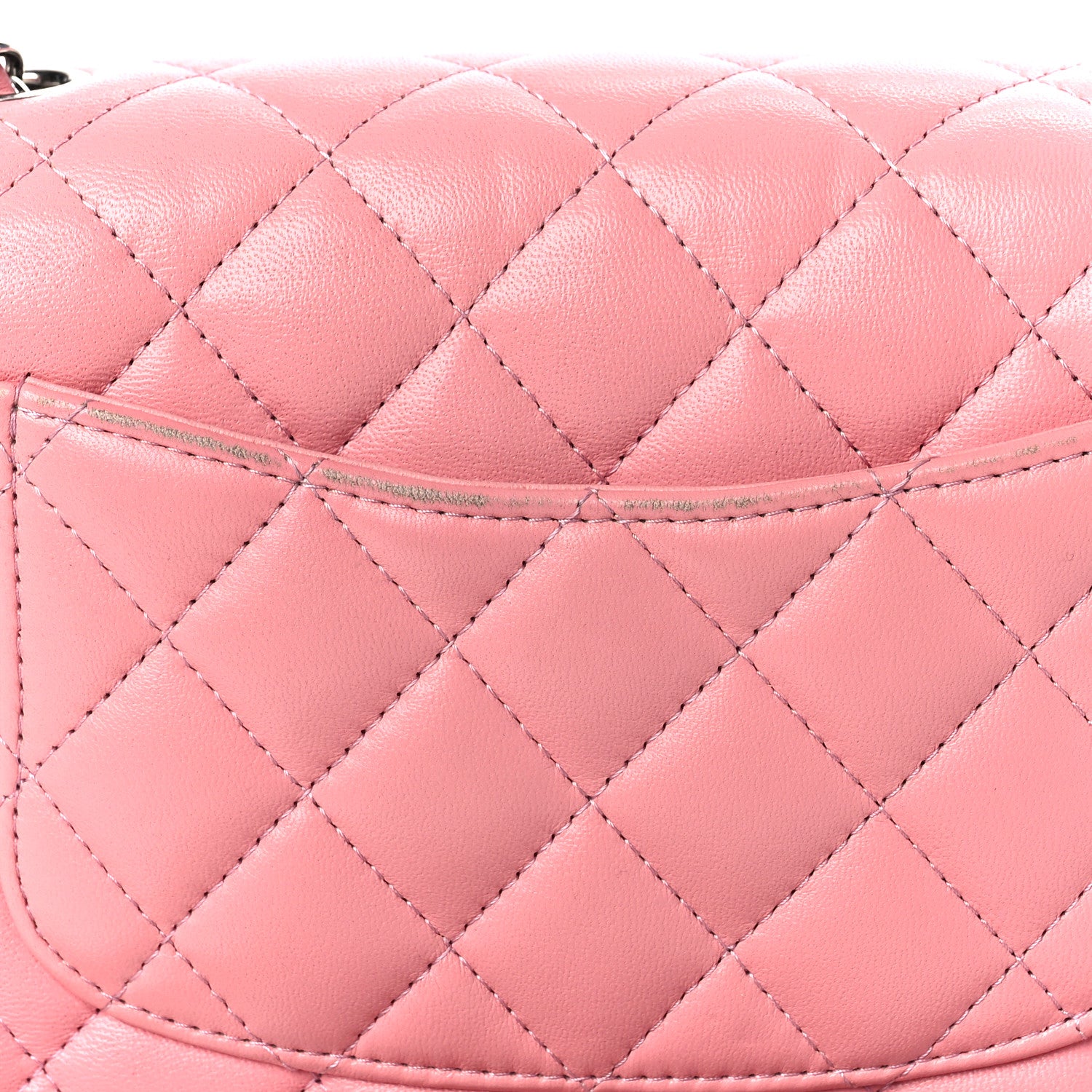 Chanel Lambskin Quilted Mini Rectangular Flap Pink 10 of 10