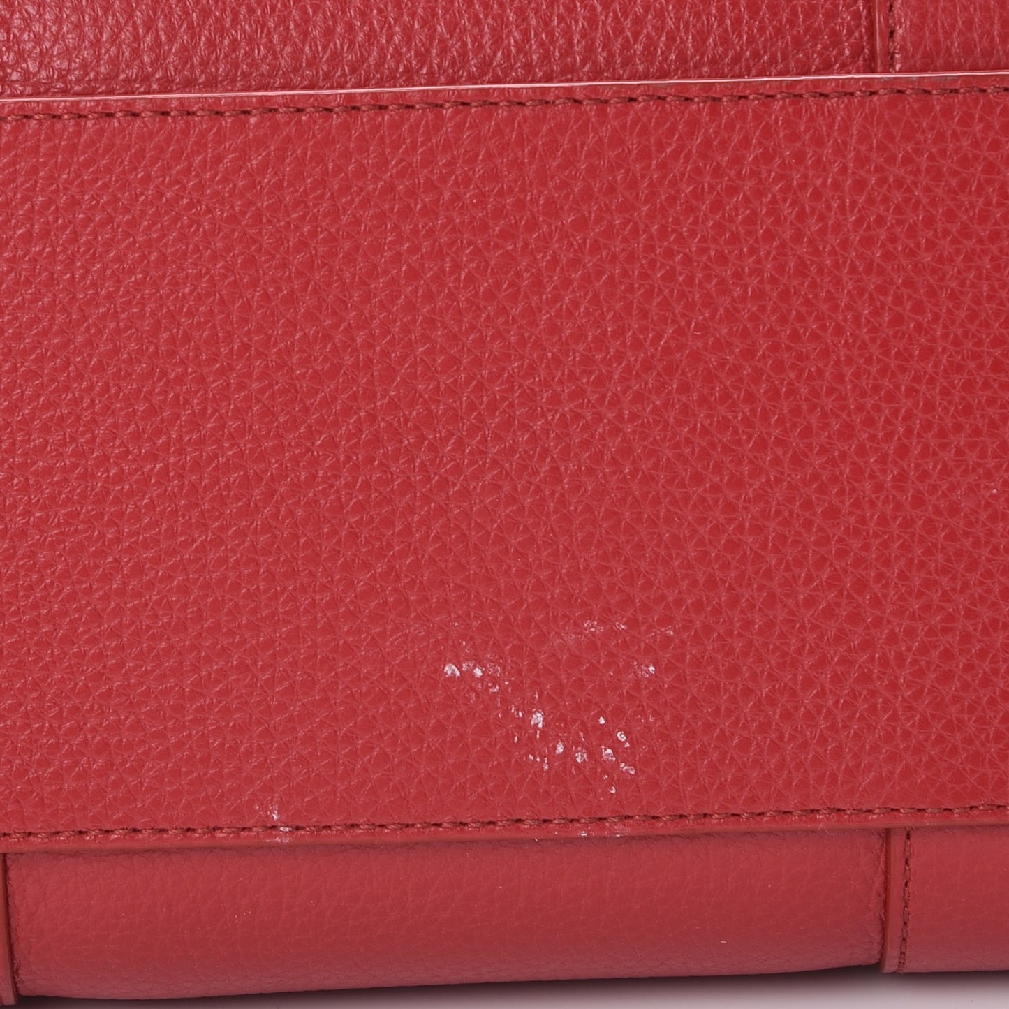 Classic Grain Calfskin Small Bayswater Double Zip Tote Scarlet
