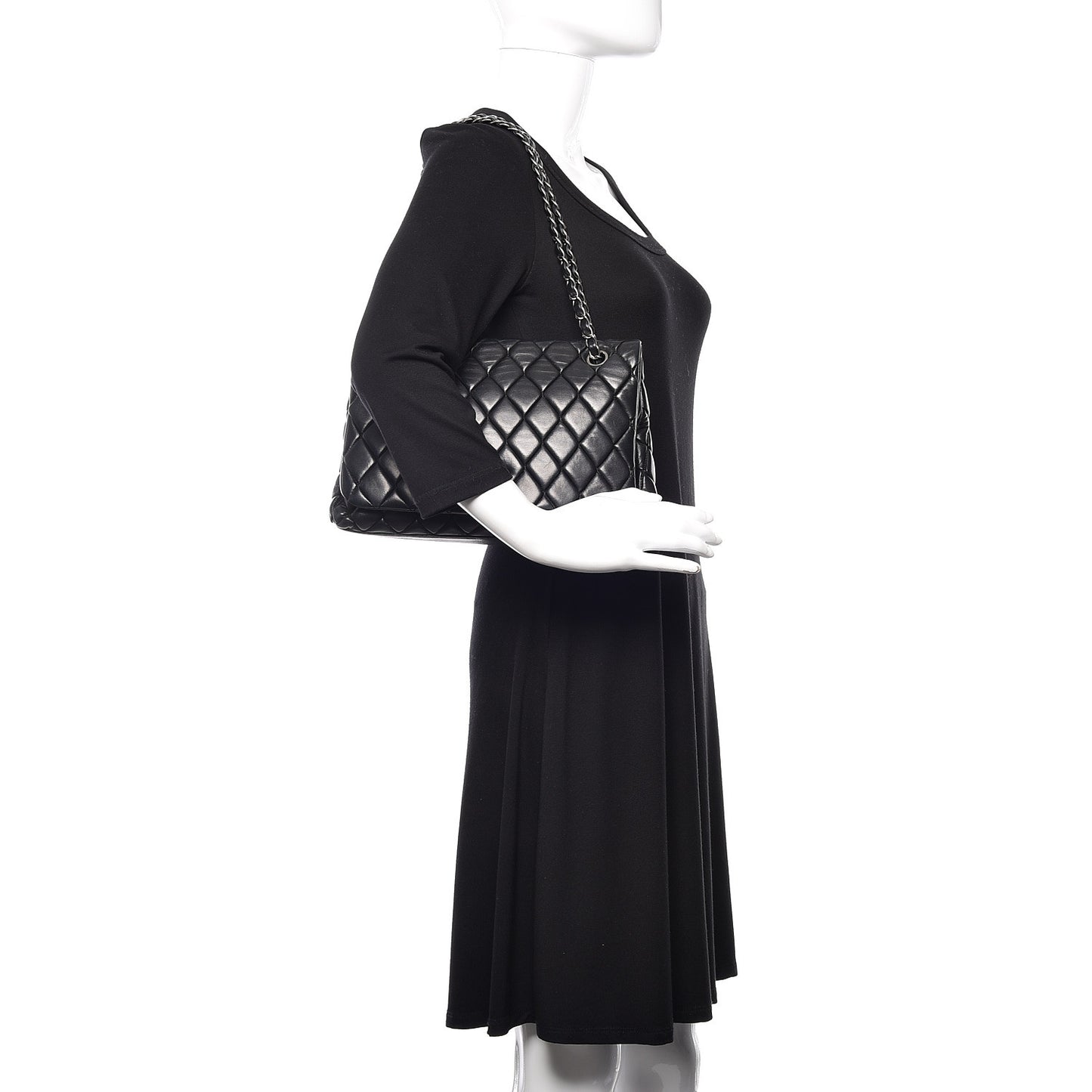 Lambskin Large New Bubble Flap Black