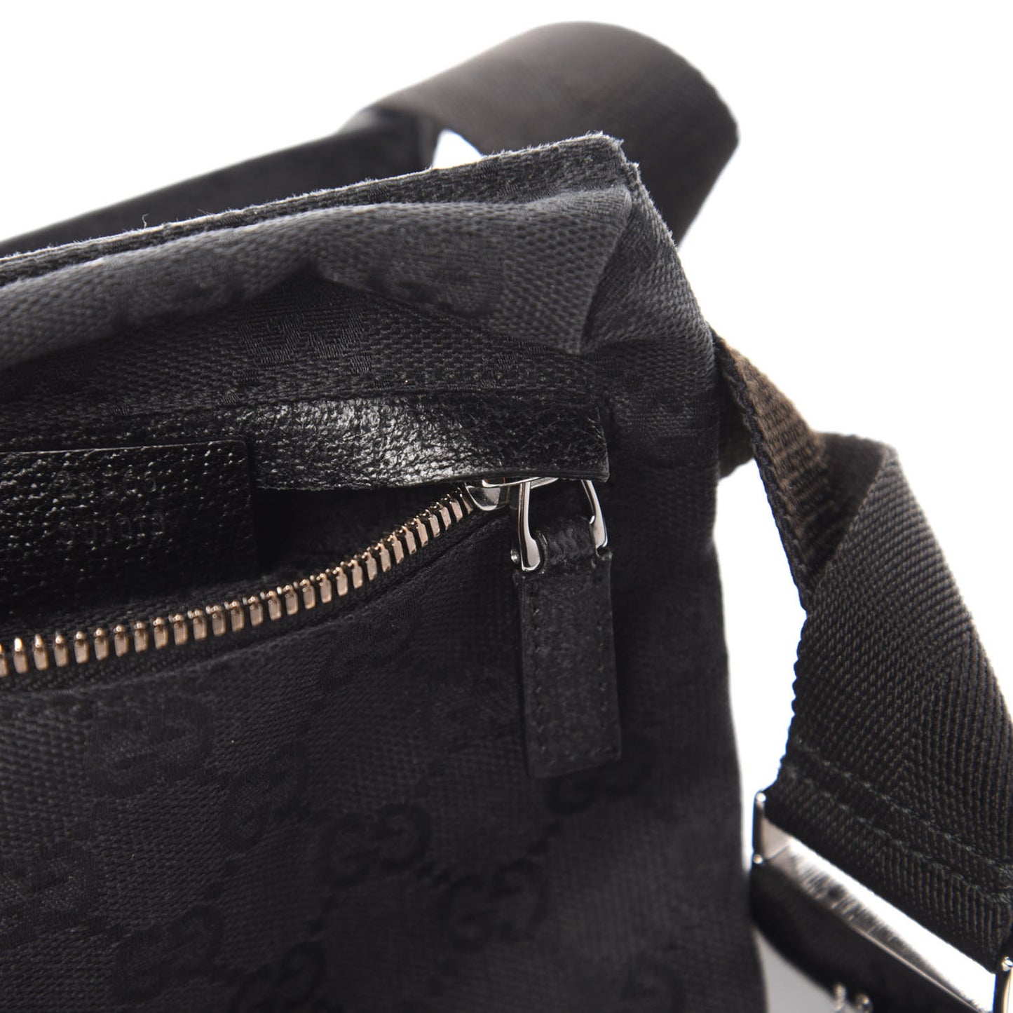 GG Monogram Double Pocket Belt Bag Black