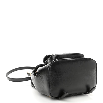 Chanel Glazed Aged Calfskin Quilted Small Duma Drawstring Backpack Black 4 of 10