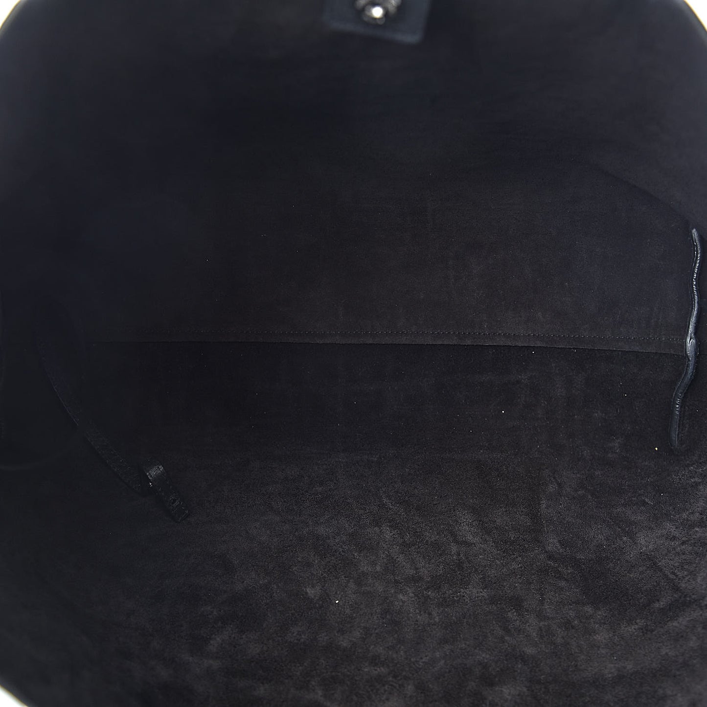 Calfskin Crocodile Embossed Large Shopper Tote Black