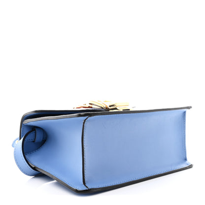Gucci Vitello Fontanella Web Mini Sylvie Top Handle Bag Clear Sky Blue 4 of 13