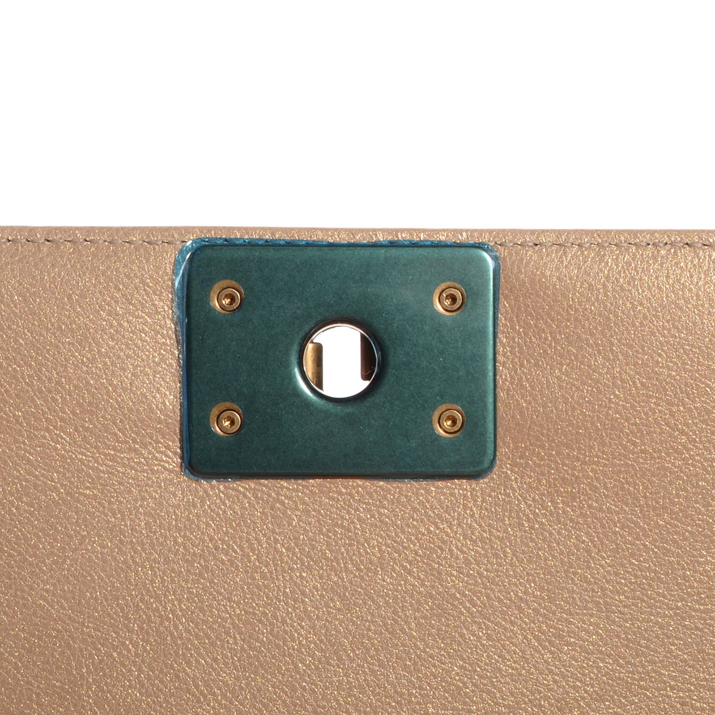 Pearl Calfskin Medium Boy Flap Gold