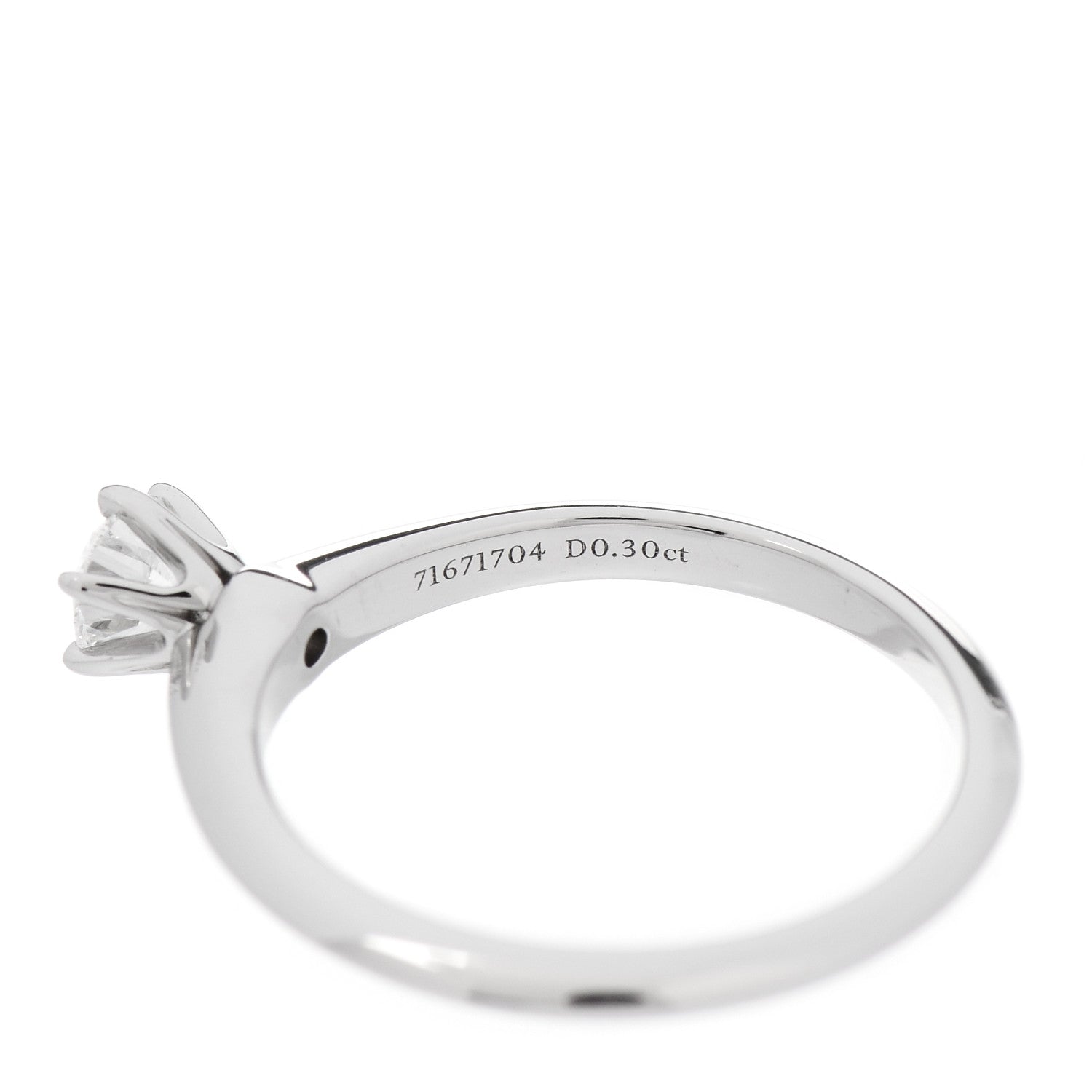 Tiffany Platinum Diamond .30ct Solitaire Engagement Ring 52 6 5 of 6