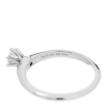 Tiffany Platinum Diamond .30ct Solitaire Engagement Ring 52 6 5 of 6