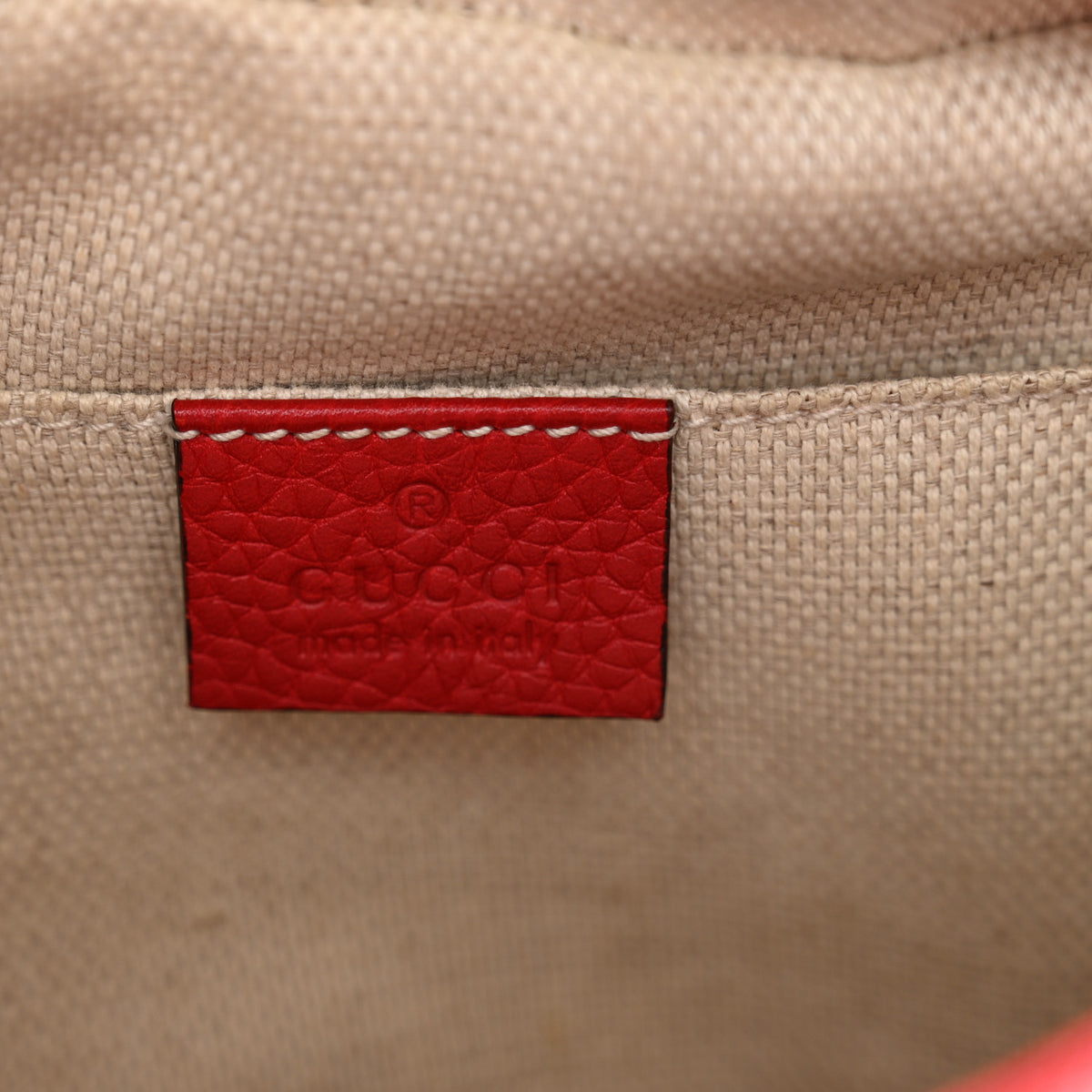 Pebbled Calfskin Small Soho Disco Bag Vibrant Red