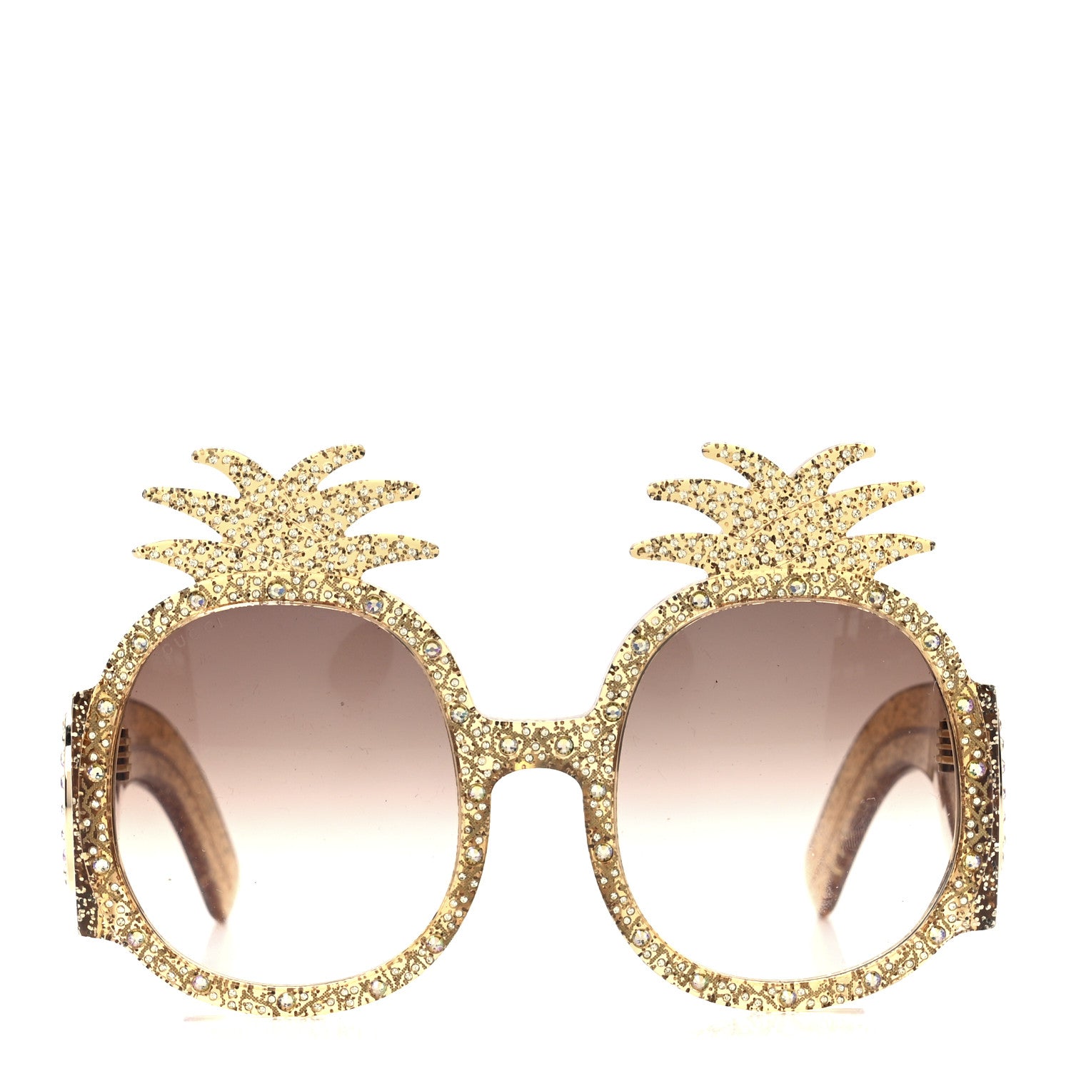 Gucci Acetate Pineapple GG0150/S Sunglasses Gold 2 of 7