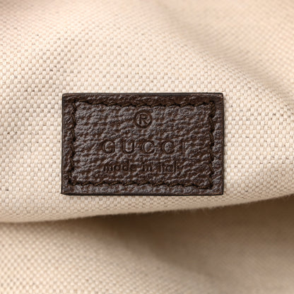 Gucci Monogram Jumbo GG Textured Dollar Calfskin Web Belt Bag Camel Ebony New Acero 6 of 11