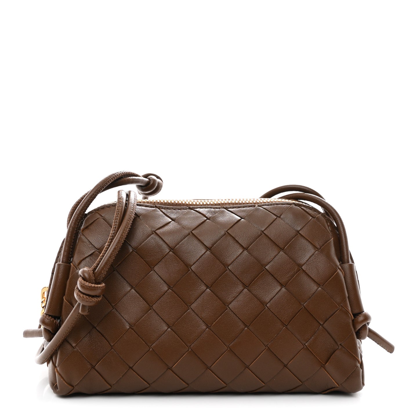 Nappa Intrecciato Mini Concert Pouch Noccio