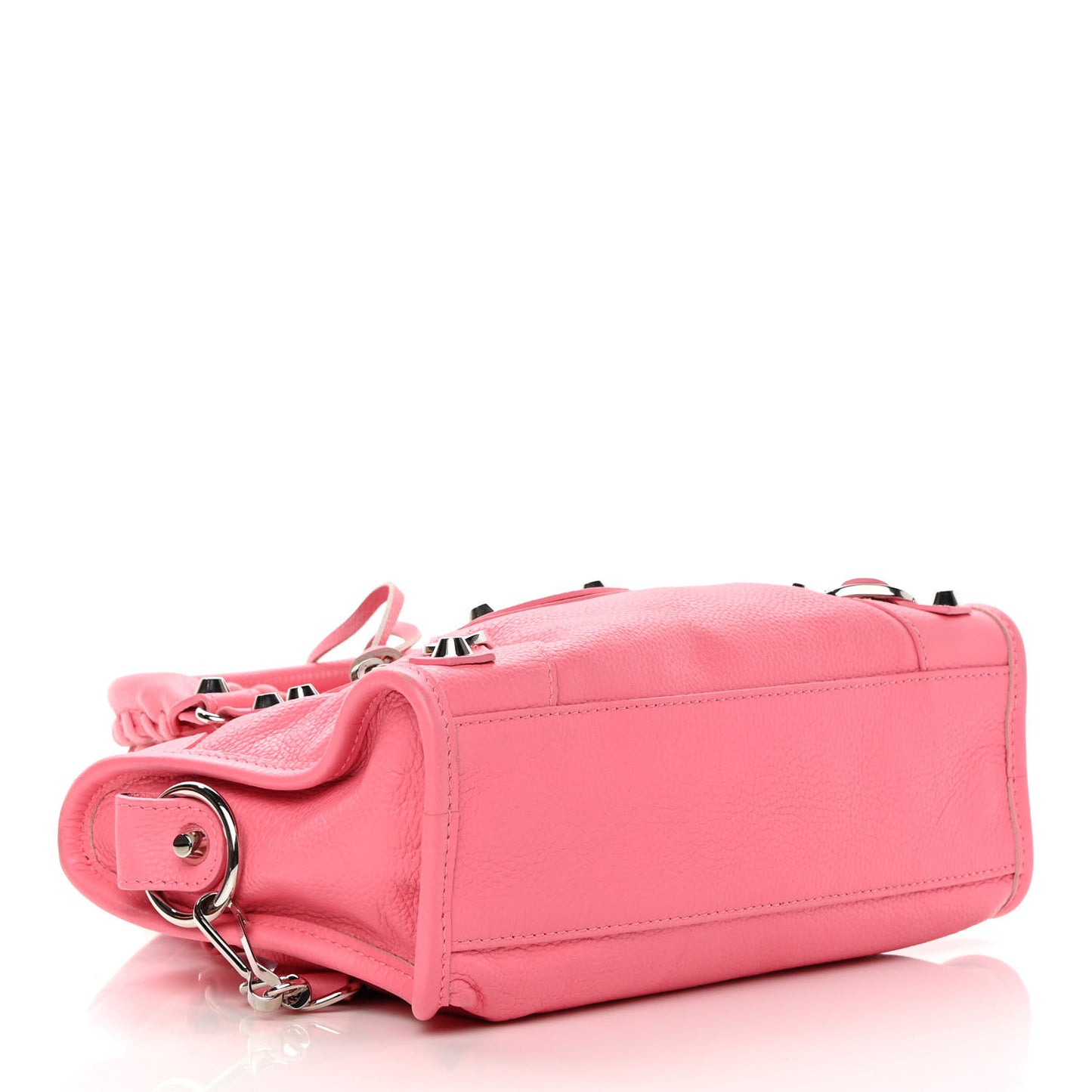 Veau Gravier Classic Silver Hardware Mini City Rose Dragee
