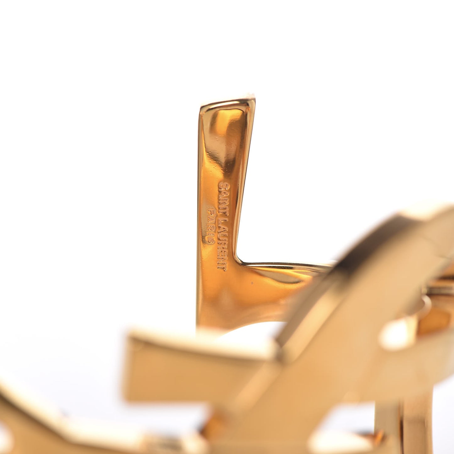 Brass Monogram Medium Cuff Bracelet Gold
