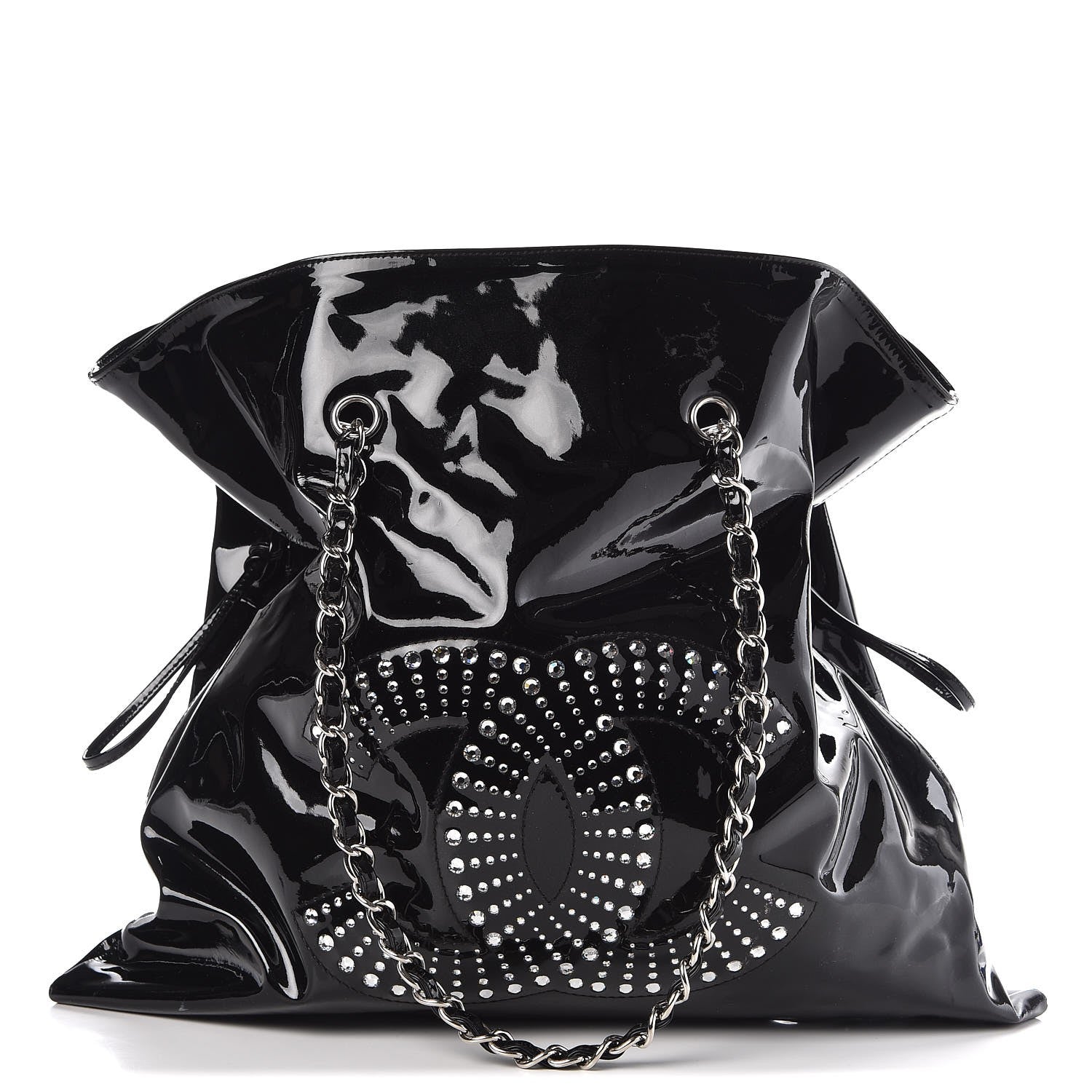 Chanel Patent Crystal Strass Bonbons Tote Black 1 of 11